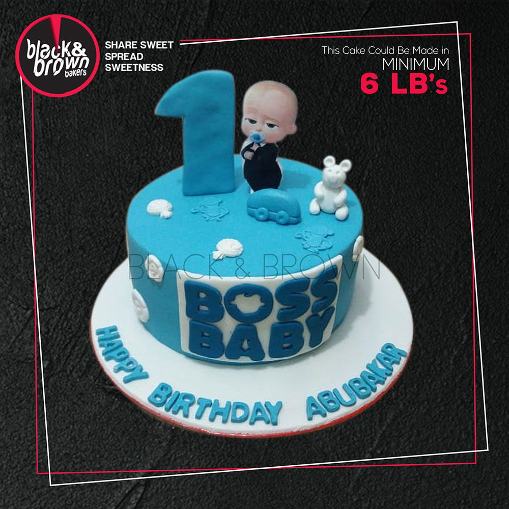 Get a Special boss Baby Theme Fondant Cake for a Birthday Celebration |  Hyderabad