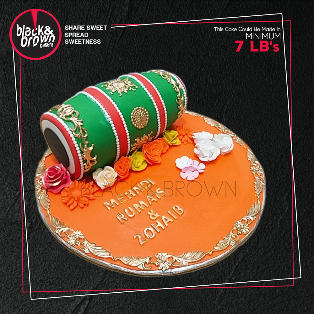 50 Henna Cake Design (Cake Idea) - October 2019 | Henna cake designs, Henna  cake, Cake decorating