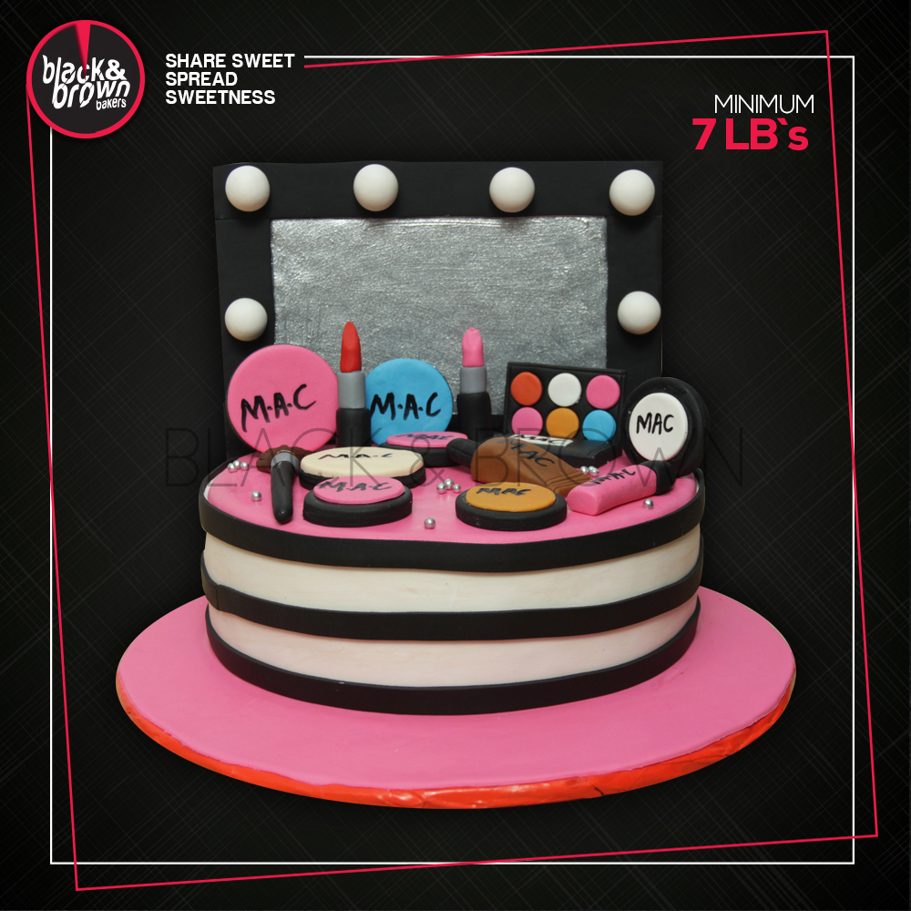 Makeup Themed Birthday Cake - Make Our Cake