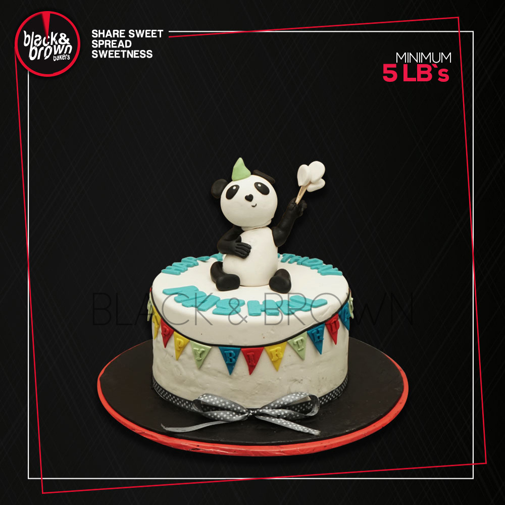 Panda Birthday Cake – Black & Brown Bakers