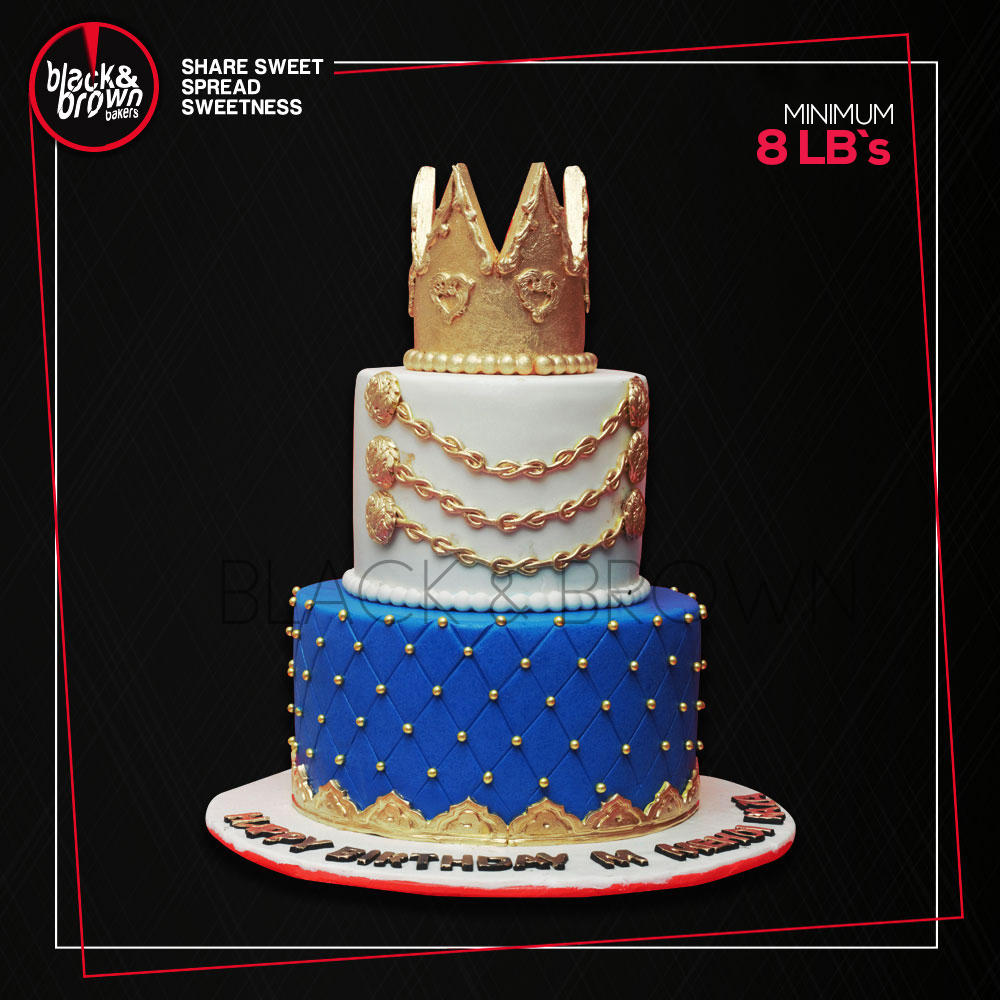 Royal Black King Crown Theme Cake