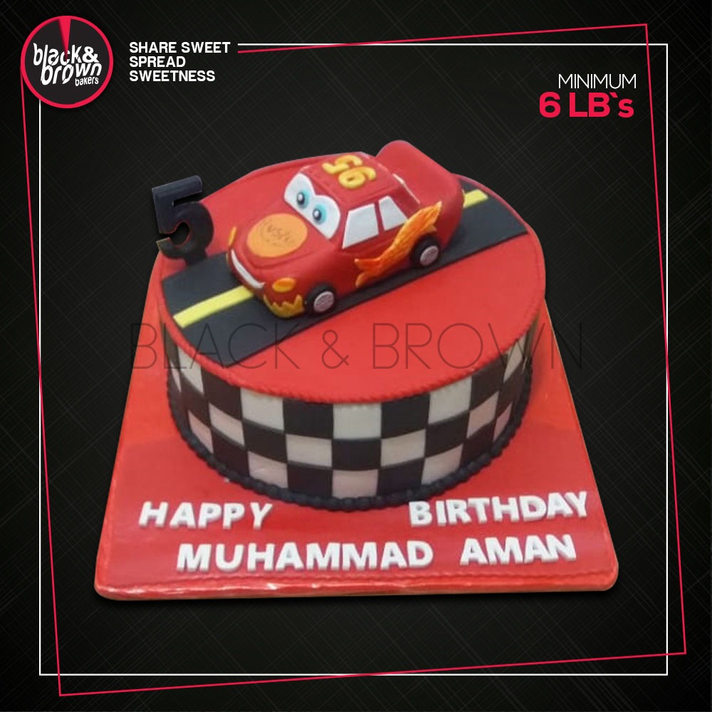 McQueen Theme Fondant Cake (Delivery in 48 Hours Available) – Hot Breads